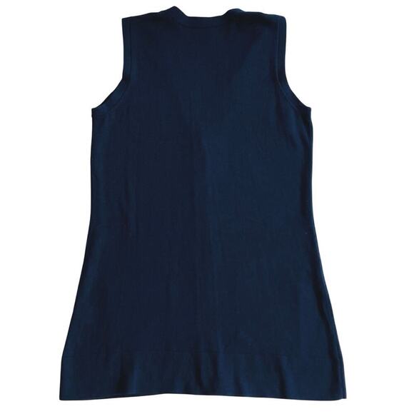 Chadwicks of Boston Knit Vest Cardigan Medium Button Up w/ Pockets Navy Blue - Picture 5 of 9